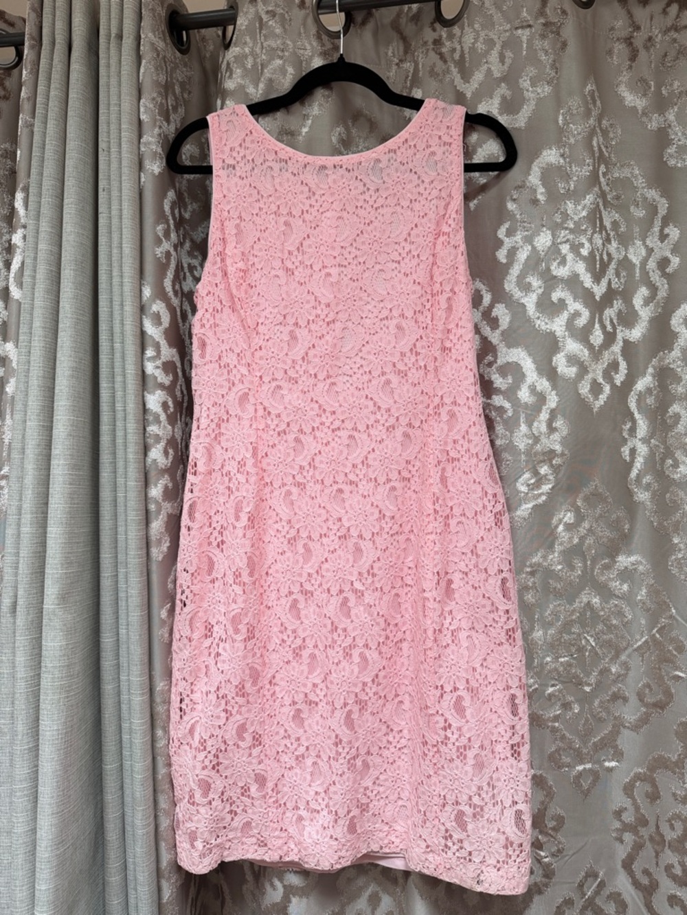 Lauren Ralph Lauren Sleeveless Pink Lace Shift Dress Size 12